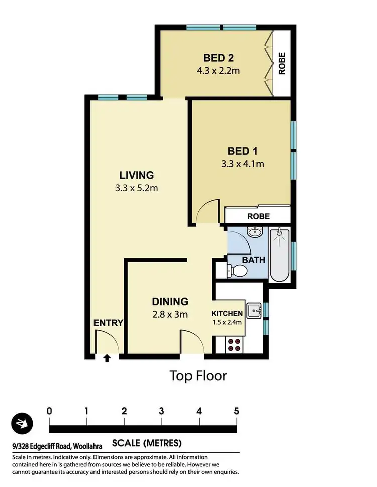 Floorplan of Homely apartment listing, 9/328 Edgecliff Road, Woollahra NSW 2025