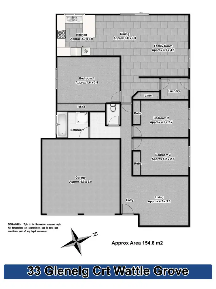Floorplan of Homely house listing, 33 Glenelg Court, Wattle Grove NSW 2173