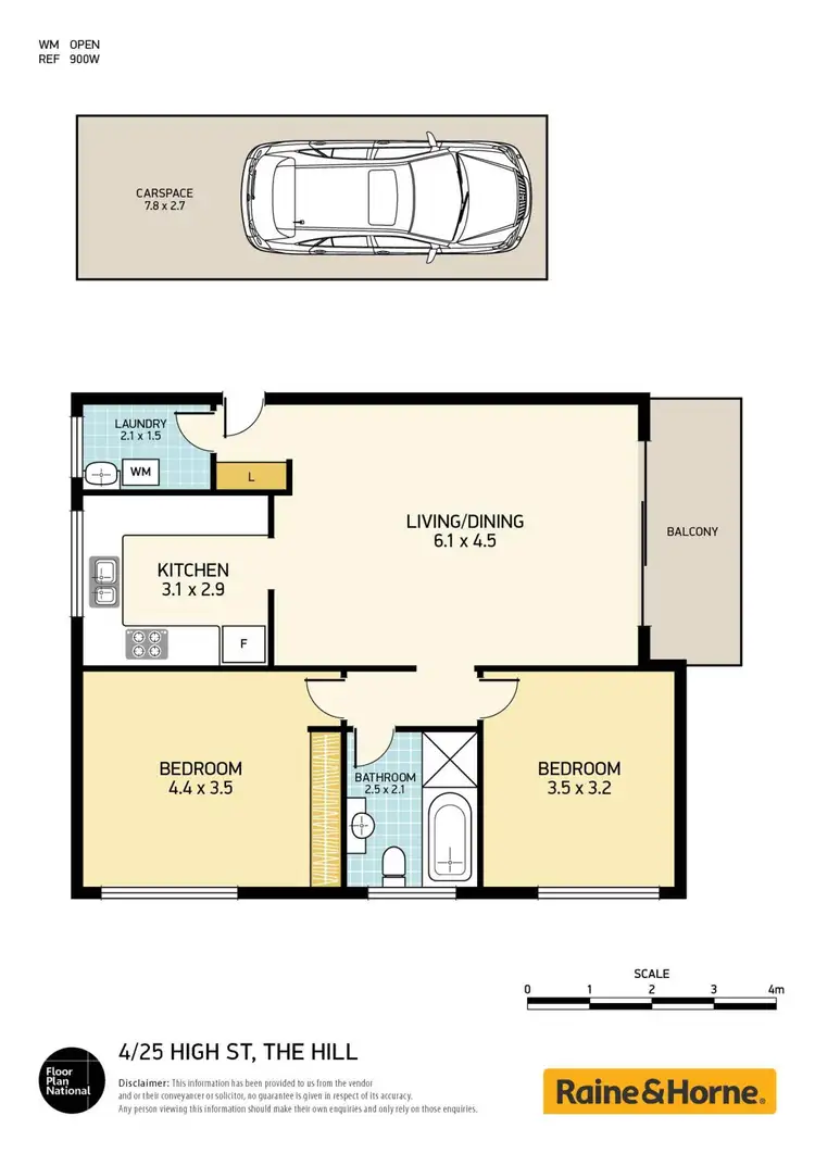 Floorplan of Homely unit listing, 4/25 High Street, The Hill NSW 2300