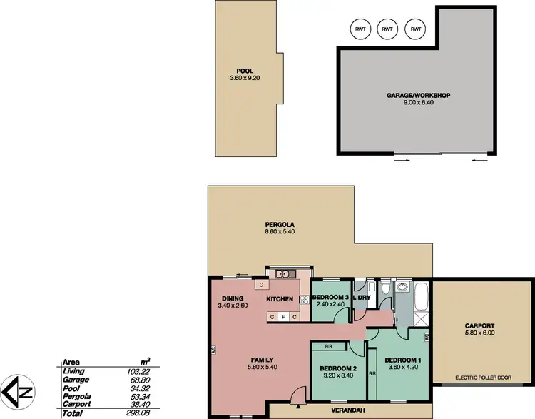 Floorplan of Homely house listing, 3 Gardenia Drive, Woodside SA 5244