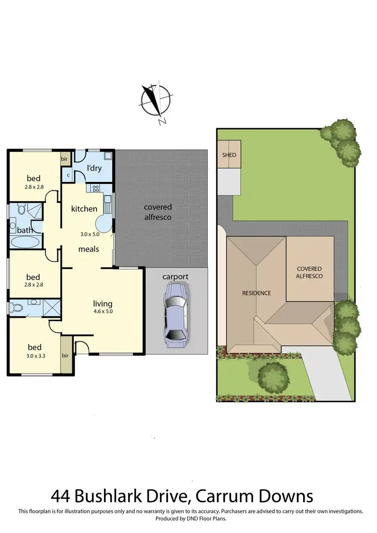 Floorplan of Homely house listing, 44 Bushlark Drive, Carrum Downs VIC 3201