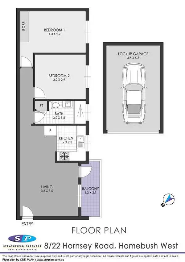Floorplan of Homely apartment listing, 8/22 Hornsey Road, Homebush West NSW 2140