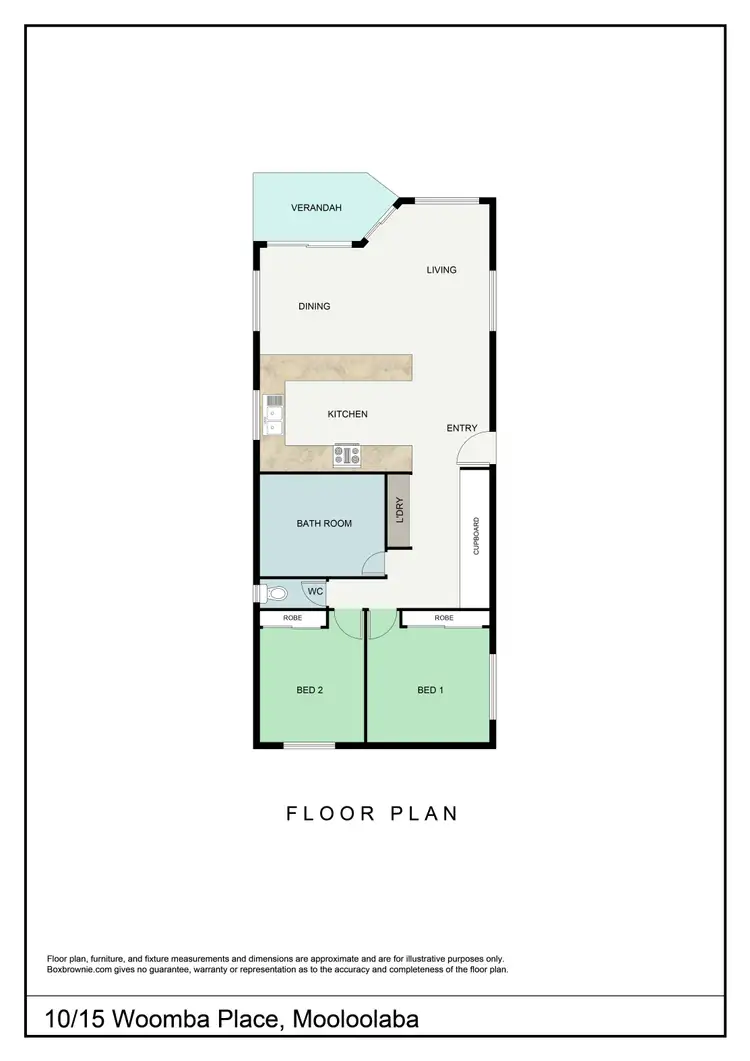 Floorplan of Homely unit listing, 10/15 Woomba Place, Mooloolaba QLD 4557