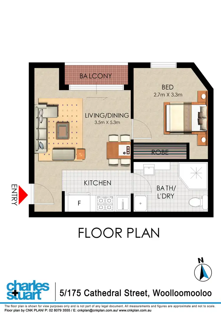Floorplan of Homely apartment listing, 5/173-175 Cathedral Street, Woolloomooloo NSW 2011