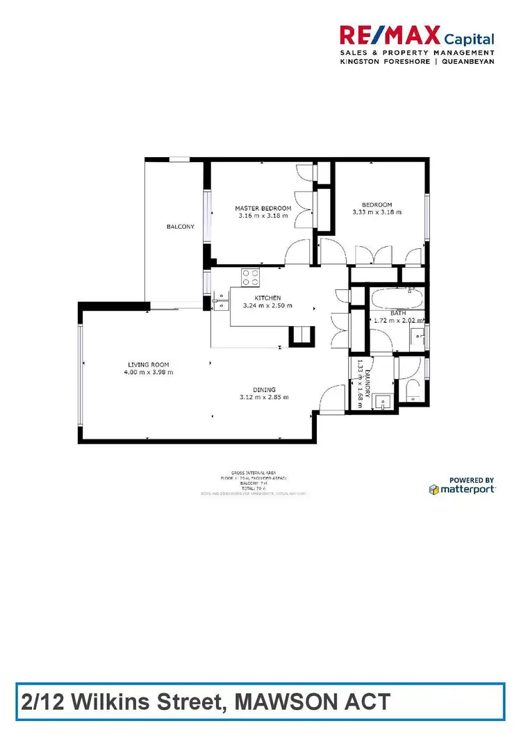 Floorplan of Homely apartment listing, 2/12 Wilkins Street, Mawson ACT 2607