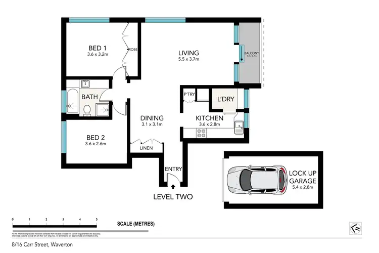Floorplan of Homely apartment listing, 8/14-16 Carr Street, Waverton NSW 2060