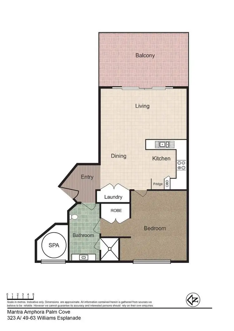 Floorplan of Homely apartment listing, 323/49 Williams Amphora Resort Esplanade, Palm Cove QLD 4879