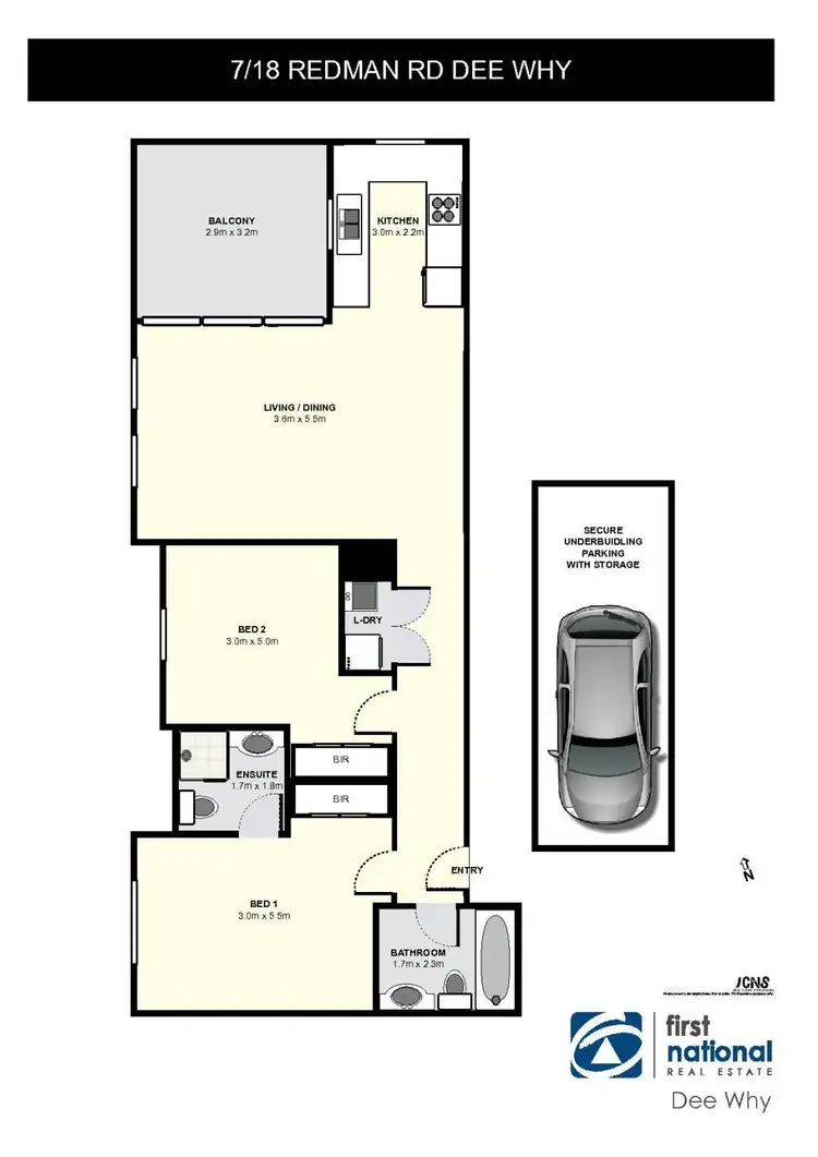Floorplan of Homely apartment listing, 7/18 Redman Road, Dee Why NSW 2099