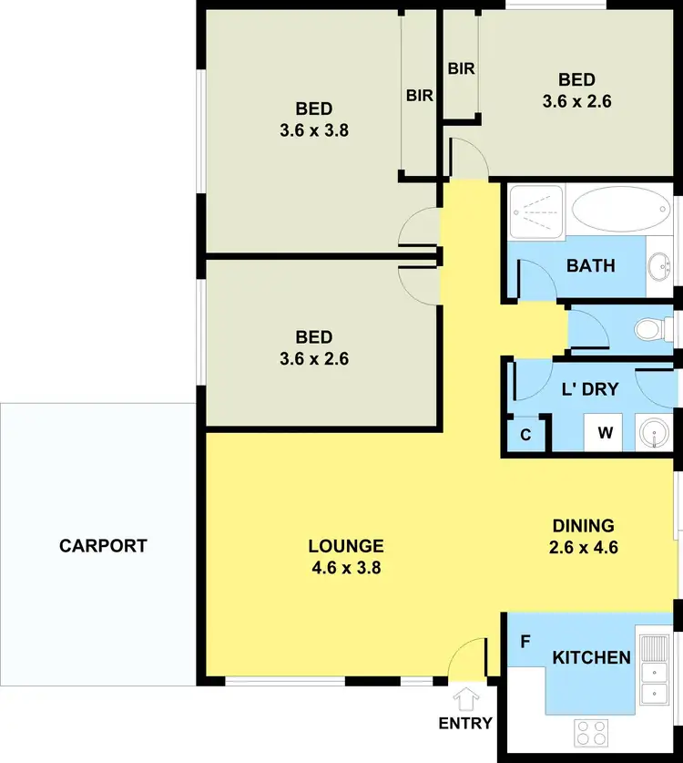 Floorplan of Homely unit listing, 2/7 Pyalong Crescent, Dallas VIC 3047