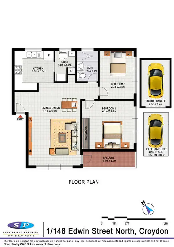 Floorplan of Homely apartment listing, 1/148 Edwin Street, Croydon NSW 2132