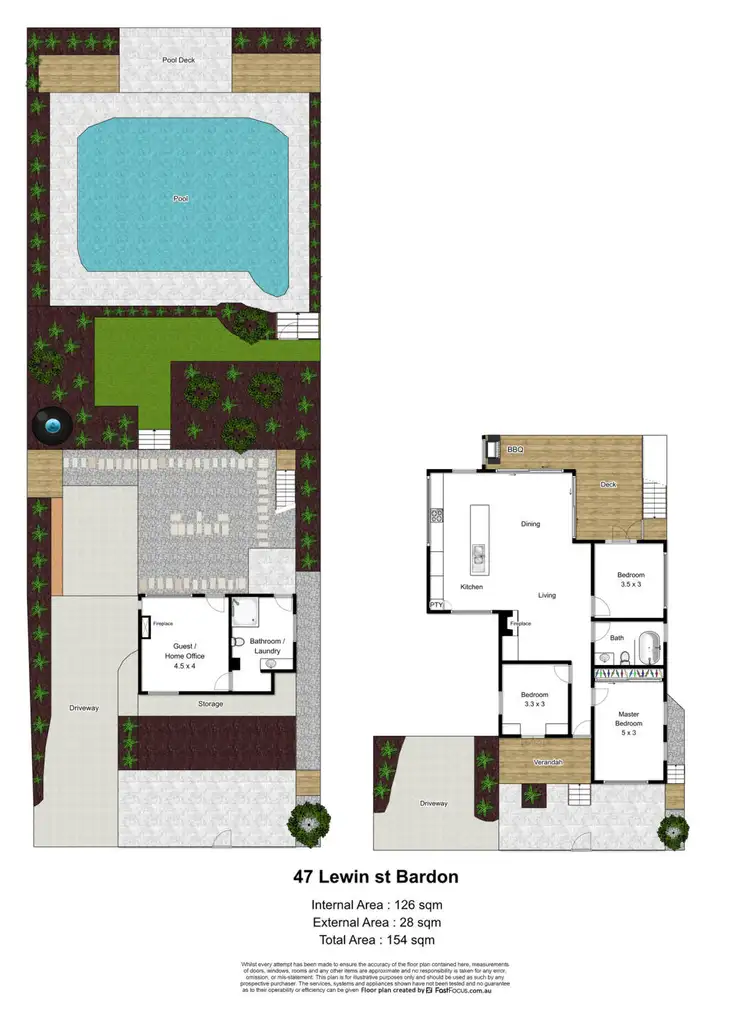 Floorplan of Homely house listing, 47 Lewin Street, Bardon QLD 4065