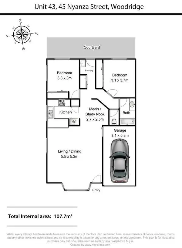 Floorplan of Homely unit listing, Unit 43/45 Nyanza Street, Woodridge QLD 4114