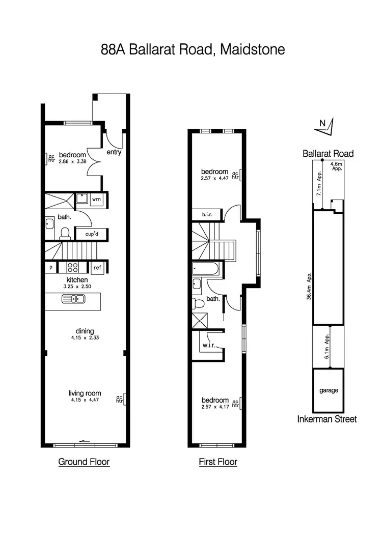 Floorplan of Homely townhouse listing, 88a Ballarat Road, Maidstone VIC 3012