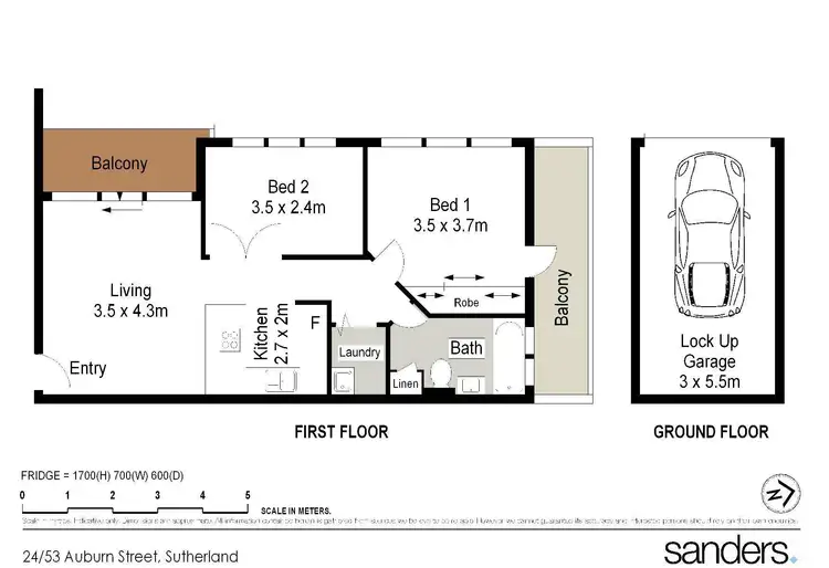 Floorplan of Homely unit listing, 24/53 Auburn Street, Sutherland NSW 2232