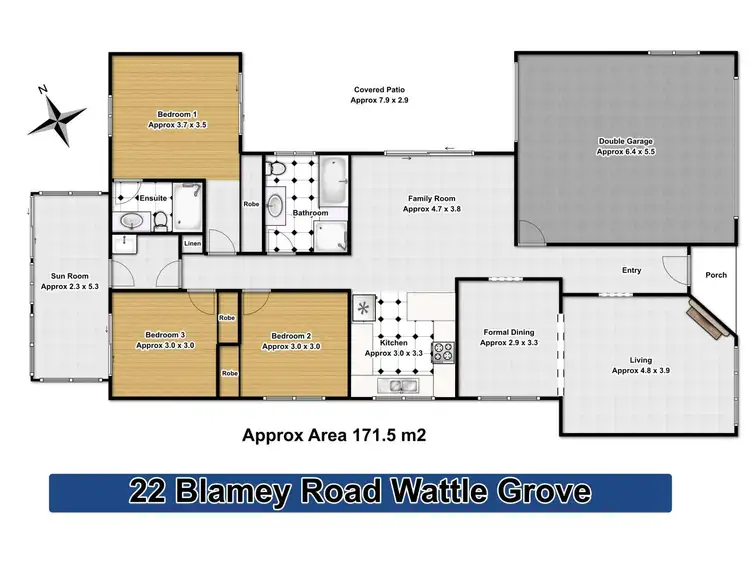 Floorplan of Homely house listing, 22 Blamey Road, Wattle Grove NSW 2173