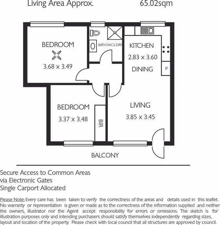 Floorplan of Homely unit listing, 6/3 Murray Street, Fulham SA 5024