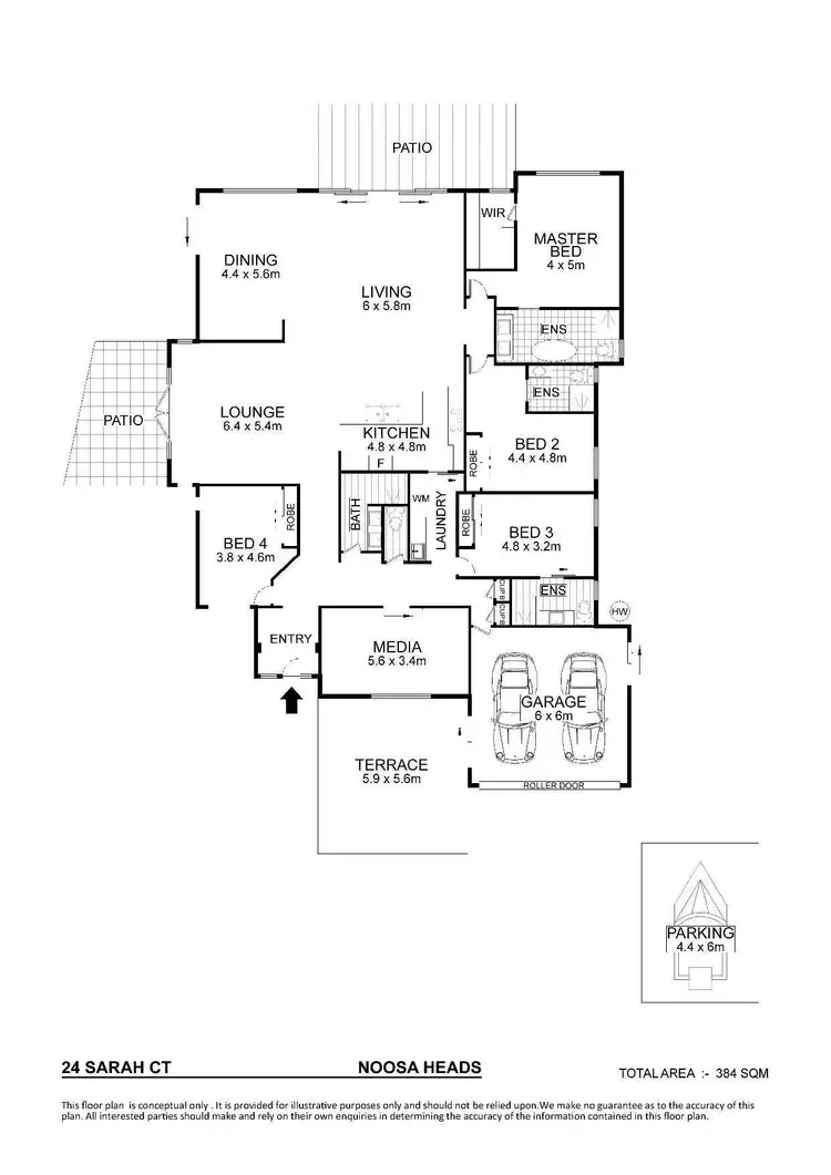 Floorplan of Homely house listing, 24 Sarah Court, Noosa Heads QLD 4567