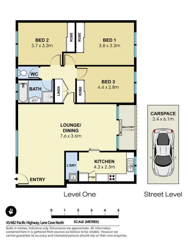 Floorplan of Homely apartment listing, 45/482 Pacific Highway, Lane Cove NSW 2066