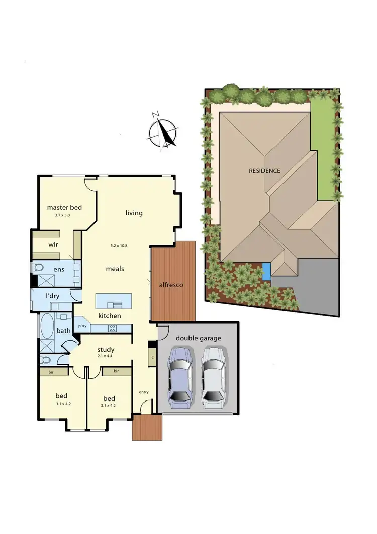 Floorplan of Homely house listing, 21 Flinders Park Drive, Officer VIC 3809