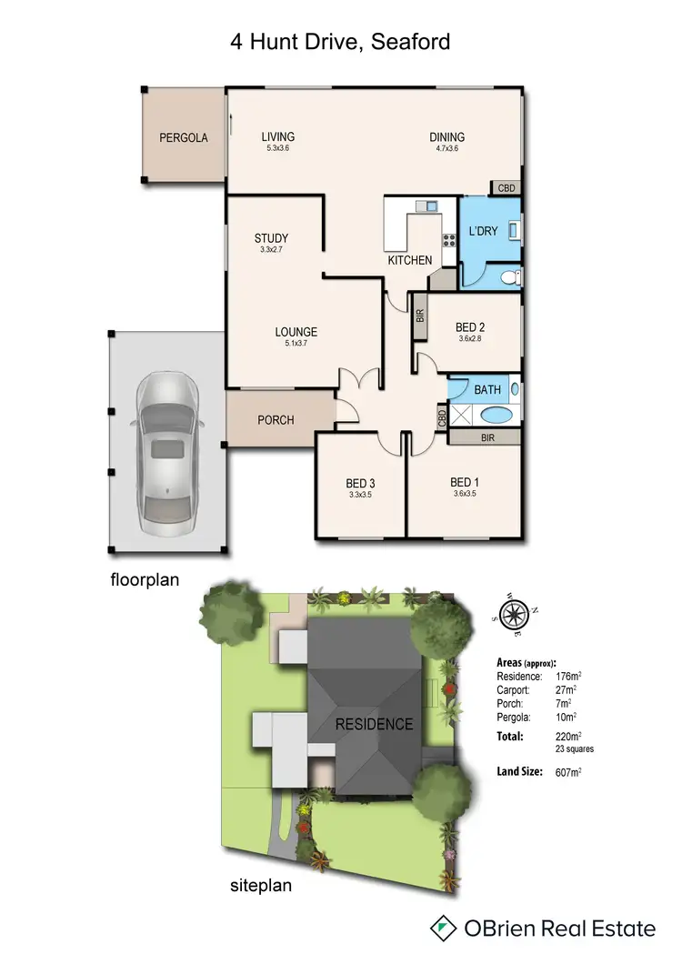 Floorplan of Homely house listing, 4 Hunt Drive, Seaford VIC 3198