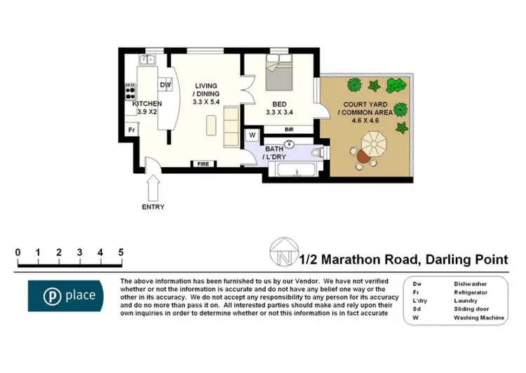 Floorplan of Homely unit listing, 1/2 Marathon Road, Darling Point NSW 2027