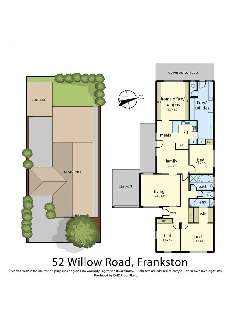 Floorplan of Homely house listing, 52 Willow Road, Frankston VIC 3199