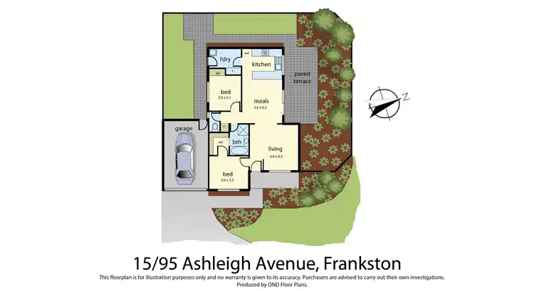 Floorplan of Homely unit listing, 15/95 Ashleigh Avenue, Frankston VIC 3199