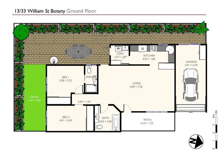 Floorplan of Homely villa listing, 13/33 William Street, Botany NSW 2019
