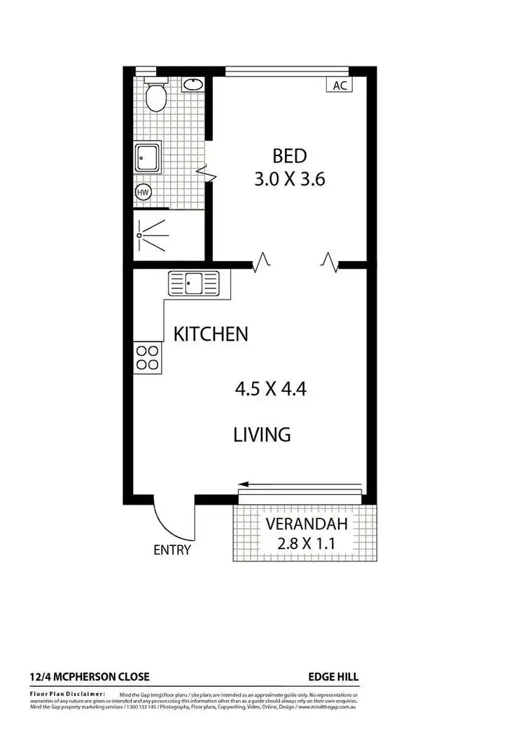 Floorplan of Homely unit listing, 12/4 McPherson Close, Edge Hill QLD 4870