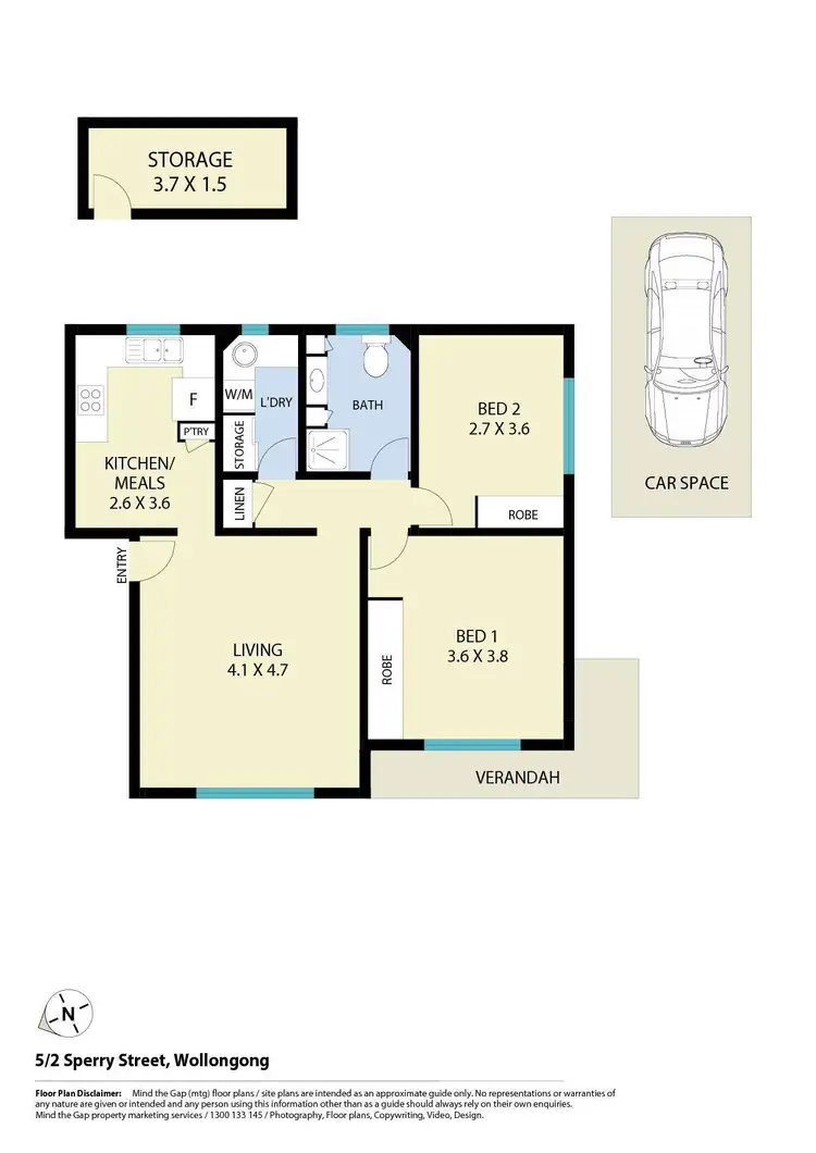 Floorplan of Homely apartment listing, 5/2 Sperry Street, Wollongong NSW 2500