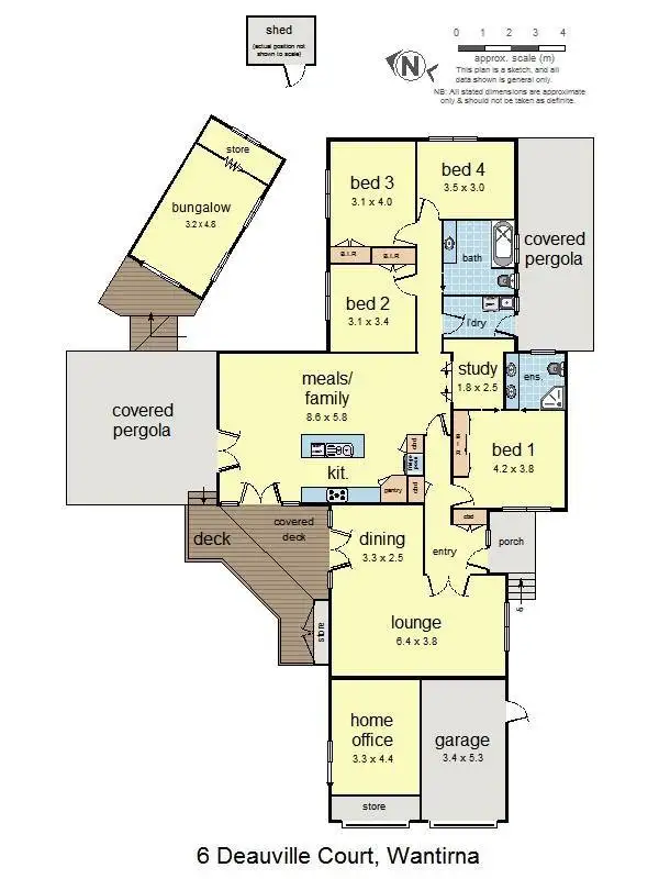 Floorplan of Homely house listing, 6 Deauville Court, Wantirna VIC 3152