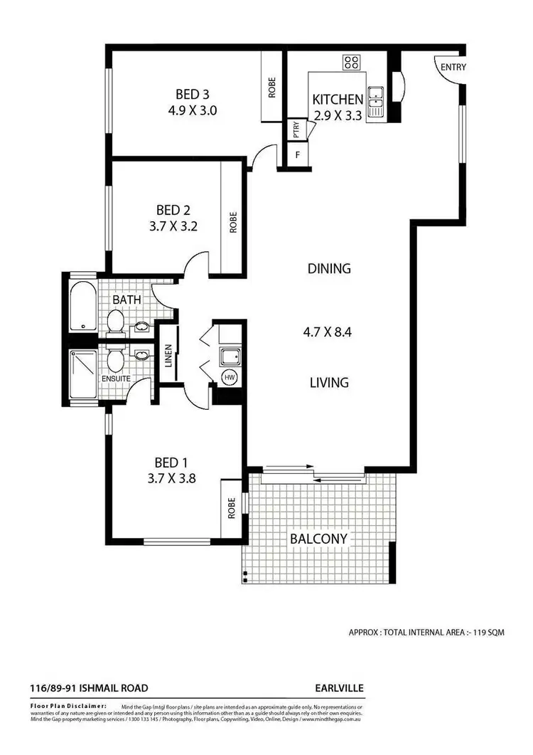 Floorplan of Homely apartment listing, 116/89-91 Ishmael Road, Earlville QLD 4870