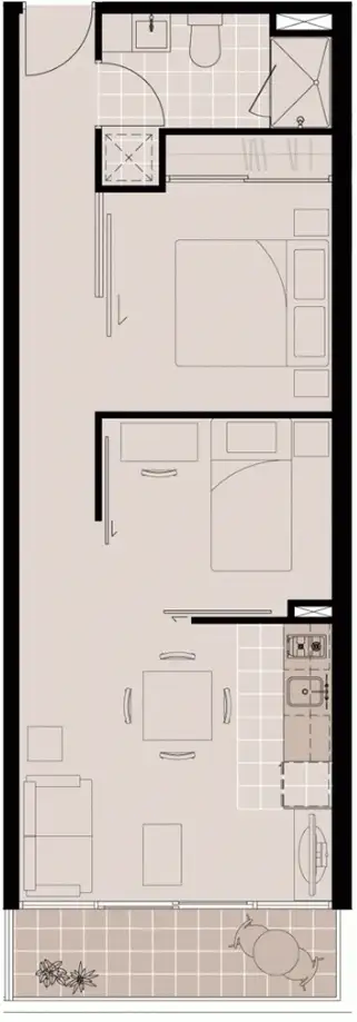 Floorplan of Homely apartment listing, 2012/25 Therry Street, Melbourne VIC 3000
