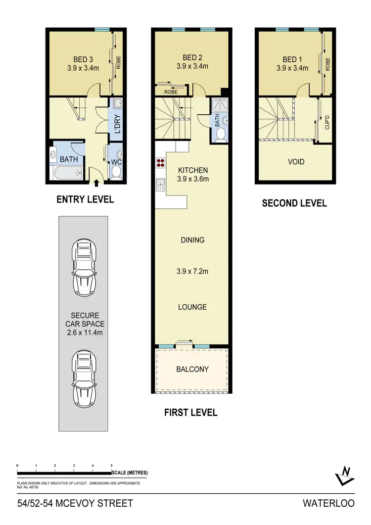 Floorplan of Homely apartment listing, 54/52-54 McEvoy Street, Waterloo NSW 2017