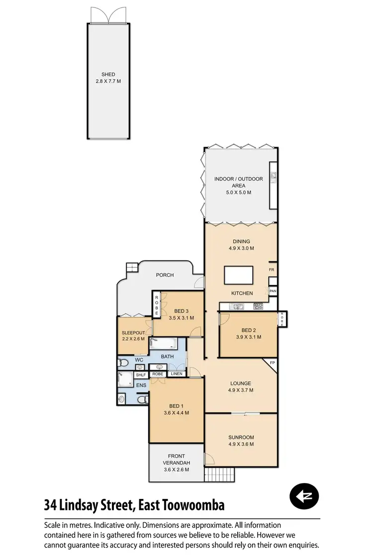 Floorplan of Homely house listing, 34 Lindsay Street, East Toowoomba QLD 4350
