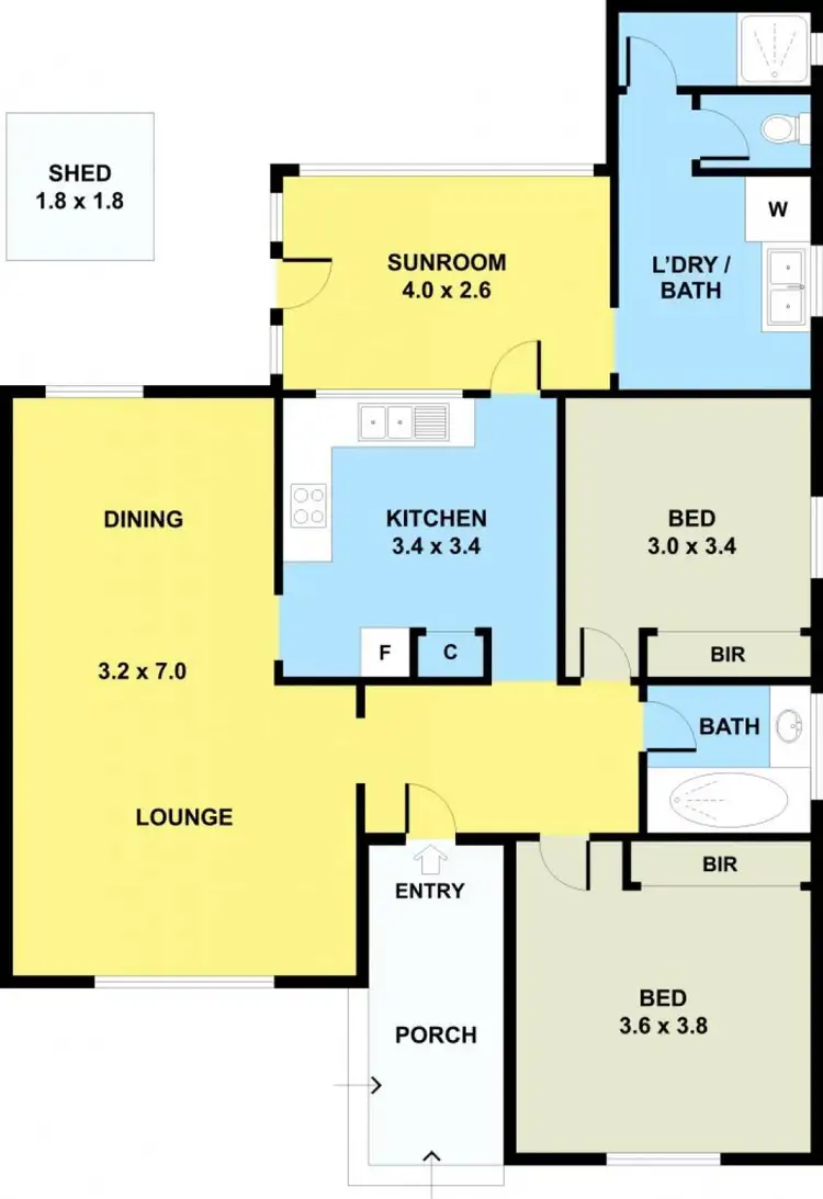 Floorplan of Homely house listing, 34 Melbourne Avenue, Glenroy VIC 3046