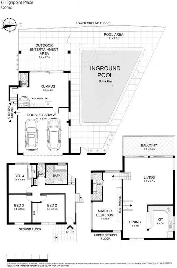 Floorplan of Homely house listing, 6 Highpoint Place, Como NSW 2226