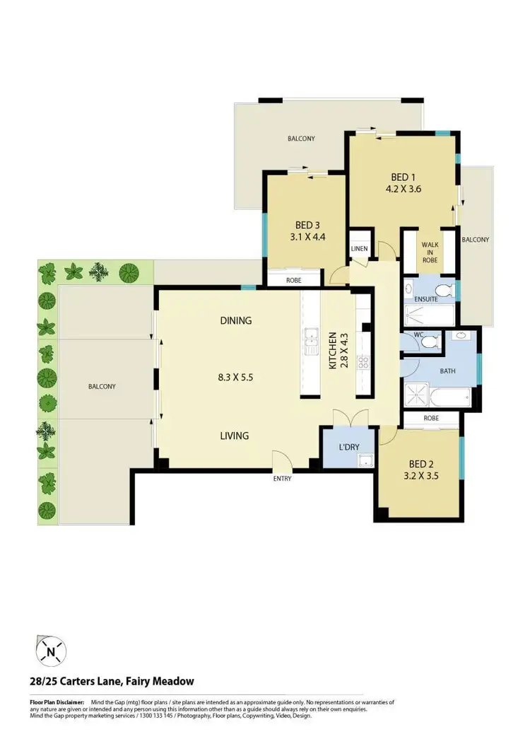 Floorplan of Homely apartment listing, 28/25 Carters Lane, Fairy Meadow NSW 2519