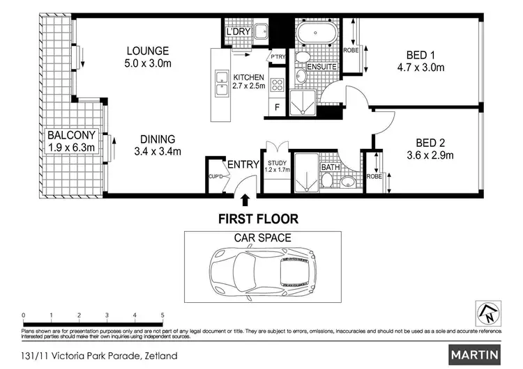 Floorplan of Homely apartment listing, 131/11 Victoria Park Parade, Zetland NSW 2017