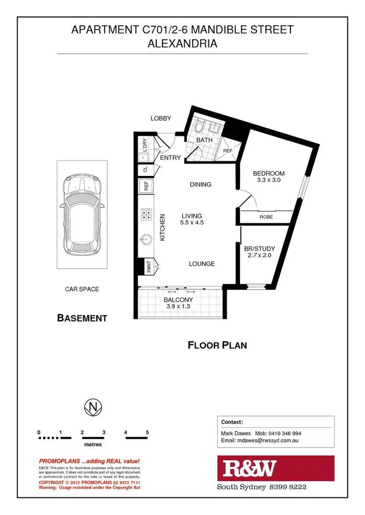 Floorplan of Homely apartment listing, C701/2-6 Mandible Street, Alexandria NSW 2015