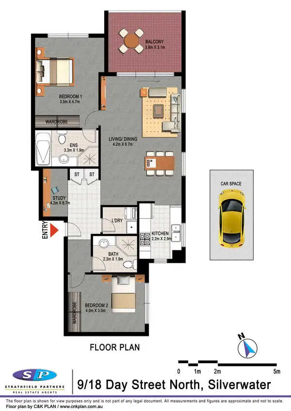 Floorplan of Homely unit listing, 9/18 Day Street, Silverwater NSW 2128