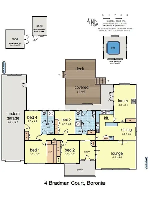 Floorplan of Homely house listing, 4 Bradman Court, Boronia VIC 3155