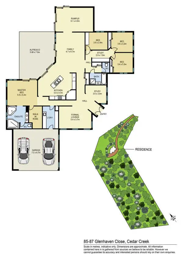 Floorplan of Homely house listing, 85-87 Glenhaven Close, Cedar Creek QLD 4520