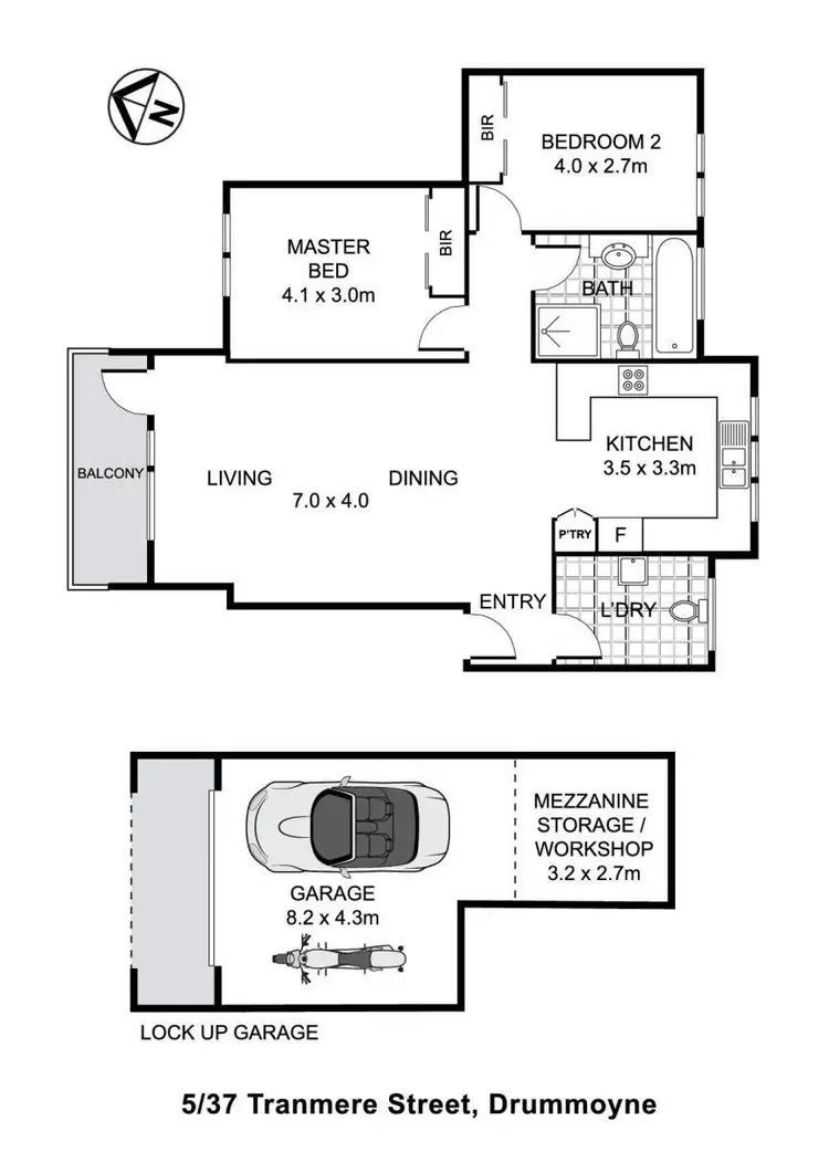 Floorplan of Homely unit listing, 5/37 Tranmere Street, Drummoyne NSW 2047