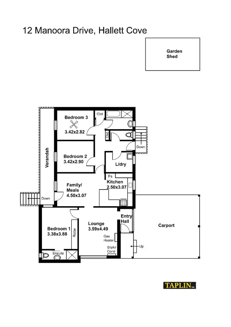 Floorplan of Homely house listing, 12 Manoora Drive, Hallett Cove SA 5158