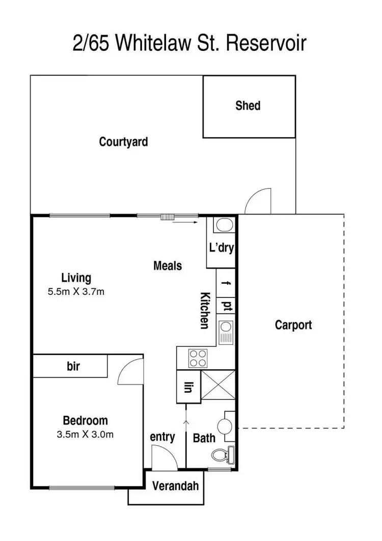 Floorplan of Homely unit listing, 2/65 Whitelaw Street, Reservoir VIC 3073
