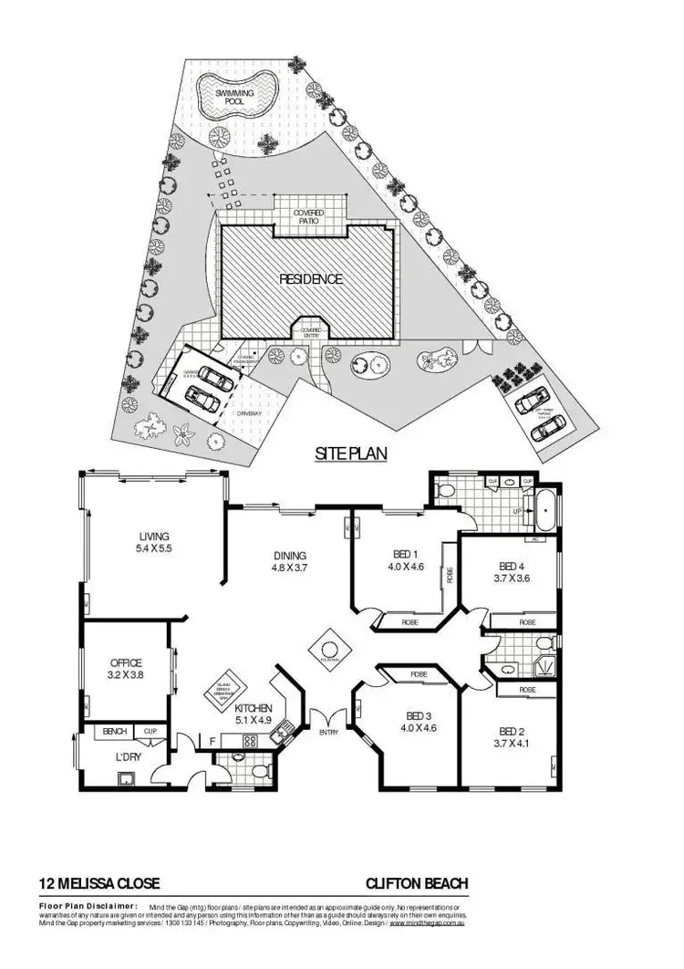 Floorplan of Homely house listing, 12 Melissa Close, Clifton Beach QLD 4879