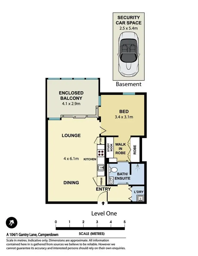 Floorplan of Homely apartment listing, A104/1 Gantry Lane, Camperdown NSW 2050