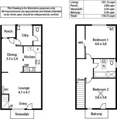 Floorplan of Homely townhouse listing, 15/196 Morphett Road, Glengowrie SA 5044
