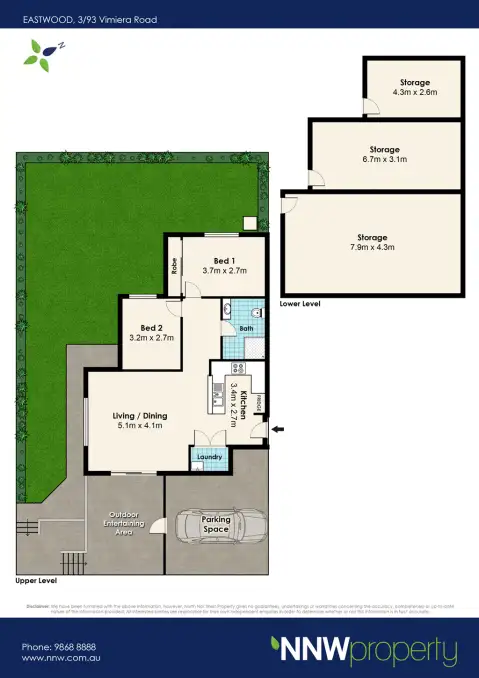 Floorplan of Homely apartment listing, 3/93 Vimiera Road, Eastwood NSW 2122